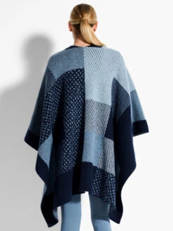Cozy Reversible Jacquard Poncho AQUA MULTI -Varley Shop ACTF238177AQLPRODUCT 03