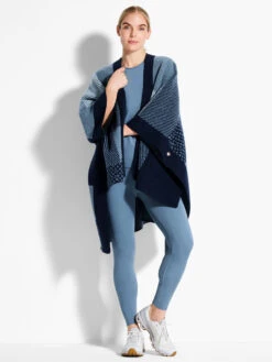 Cozy Reversible Jacquard Poncho AQUA MULTI -Varley Shop ACTF238177AQLPRODUCT 04