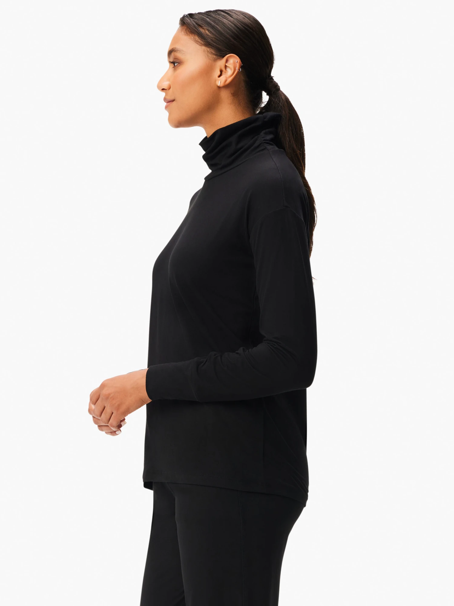 Brushed Flow Turtleneck BLACK ONYX 4 Brushed Flow Turtleneck BLACK ONYX - Image 2