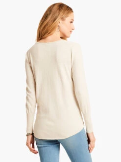 Vital V Neck Sweater PUTTY -Varley Shop ALL1195 PUT PRODUCT 03