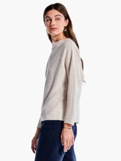 Shaker Knit Mock Sweater SANDSHELL -Varley Shop F231116SSHPRODUCT 02