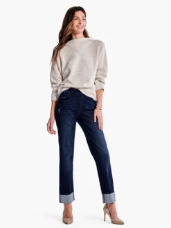 Shaker Knit Mock Sweater SANDSHELL -Varley Shop F231116SSHPRODUCT 04