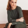 Playful Cuff Sweater GREEN MIX -Varley Shop F231144GNXPRODUCT 01A