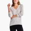 Waffle Stitch V-Neck Sweater CREAM -Varley Shop F231168CRMPRODUCT 01