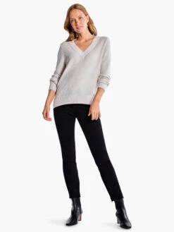 Waffle Stitch V-Neck Sweater CREAM -Varley Shop F231168CRMPRODUCT 04