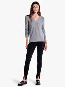 Waffle Stitch V-Neck Sweater MOONWALK -Varley Shop F231168MKWPRODUCT 04