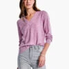 Waffle Stitch V-Neck Sweater MAUVE MIST -Varley Shop F231168MMTPRODUCT 04
