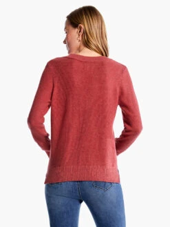 Waffle Stitch V-Neck Sweater SPICE -Varley Shop F231168SPIPRODUCT 03