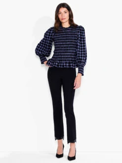 Twilight Plaid Smocked Top BLUE MULTI 9 Twilight Plaid Smocked Top BLUE MULTI -Varley Shop F231644BLTPRODUCT 04