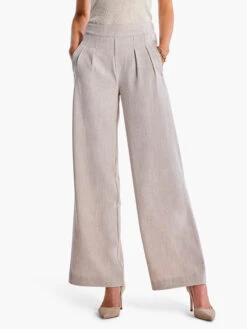 31" Bi-Stretch Twill Wide-Leg Pant BISCOTTI HEATHER