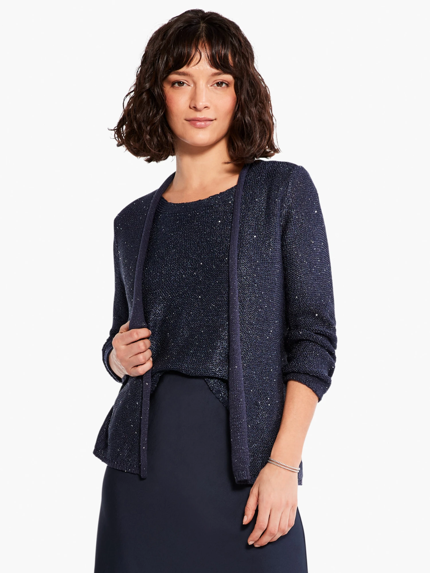 Sequin Cardigan DARK INDIGO 3 Sequin Cardigan DARK INDIGO