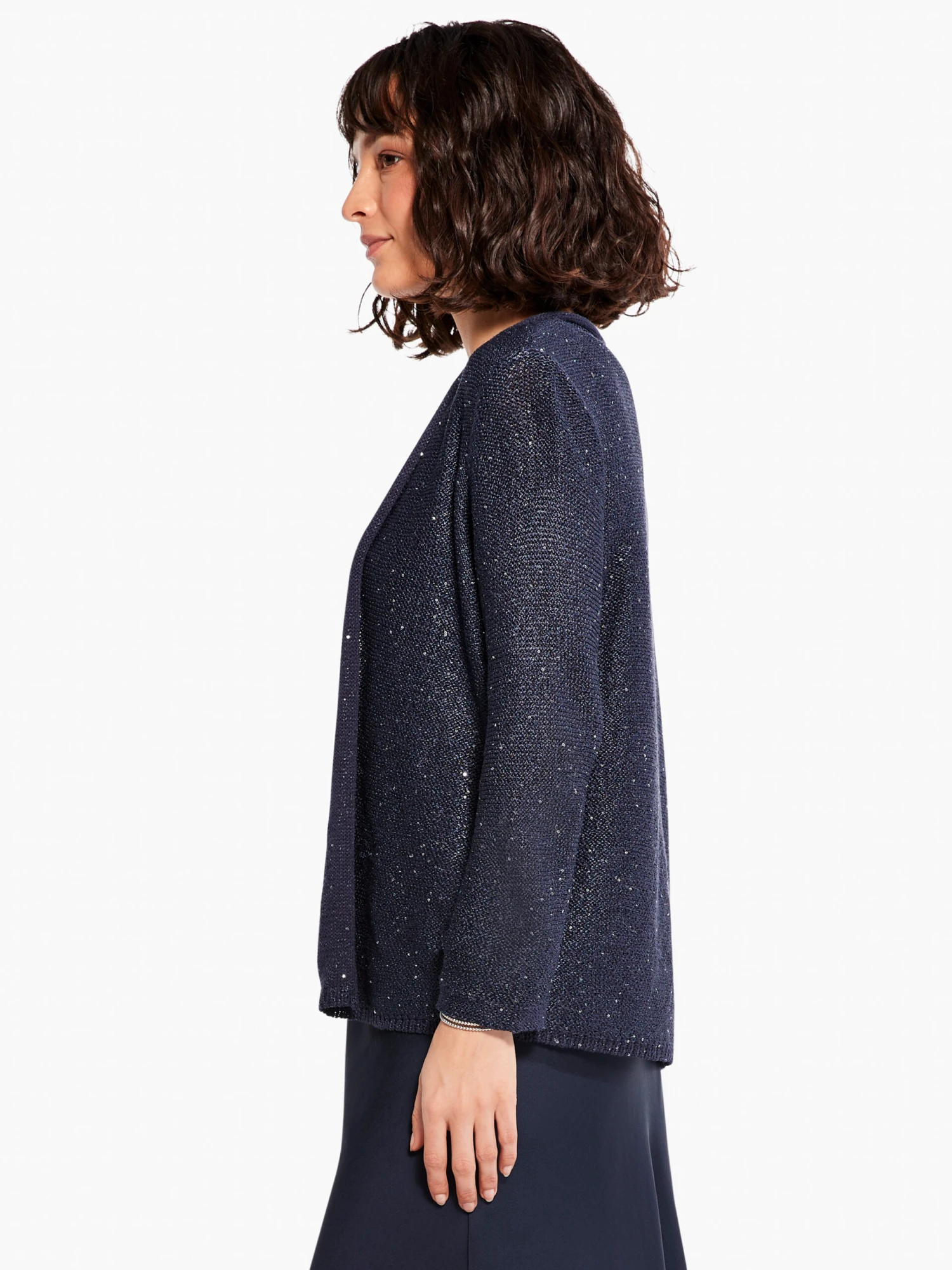 Sequin Cardigan DARK INDIGO 4 Sequin Cardigan DARK INDIGO - Image 2