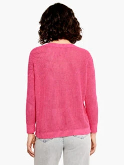 Summer Split Neck Sweater SHOCKING PINK -Varley Shop M231115SKPPRODUCT 03