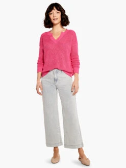 Summer Split Neck Sweater SHOCKING PINK -Varley Shop M231115SKPPRODUCT 04