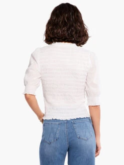 Cotton Lawn Smocked Top PAPER WHITE -Varley Shop M231600PWHPRODUCT 03