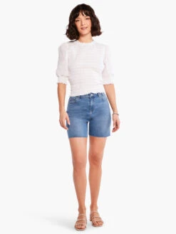 Cotton Lawn Smocked Top PAPER WHITE -Varley Shop M231600PWHPRODUCT 04