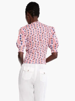 Geo Dots Smocked Top PINK MULTI -Varley Shop M231640PKMPRODUCT 03