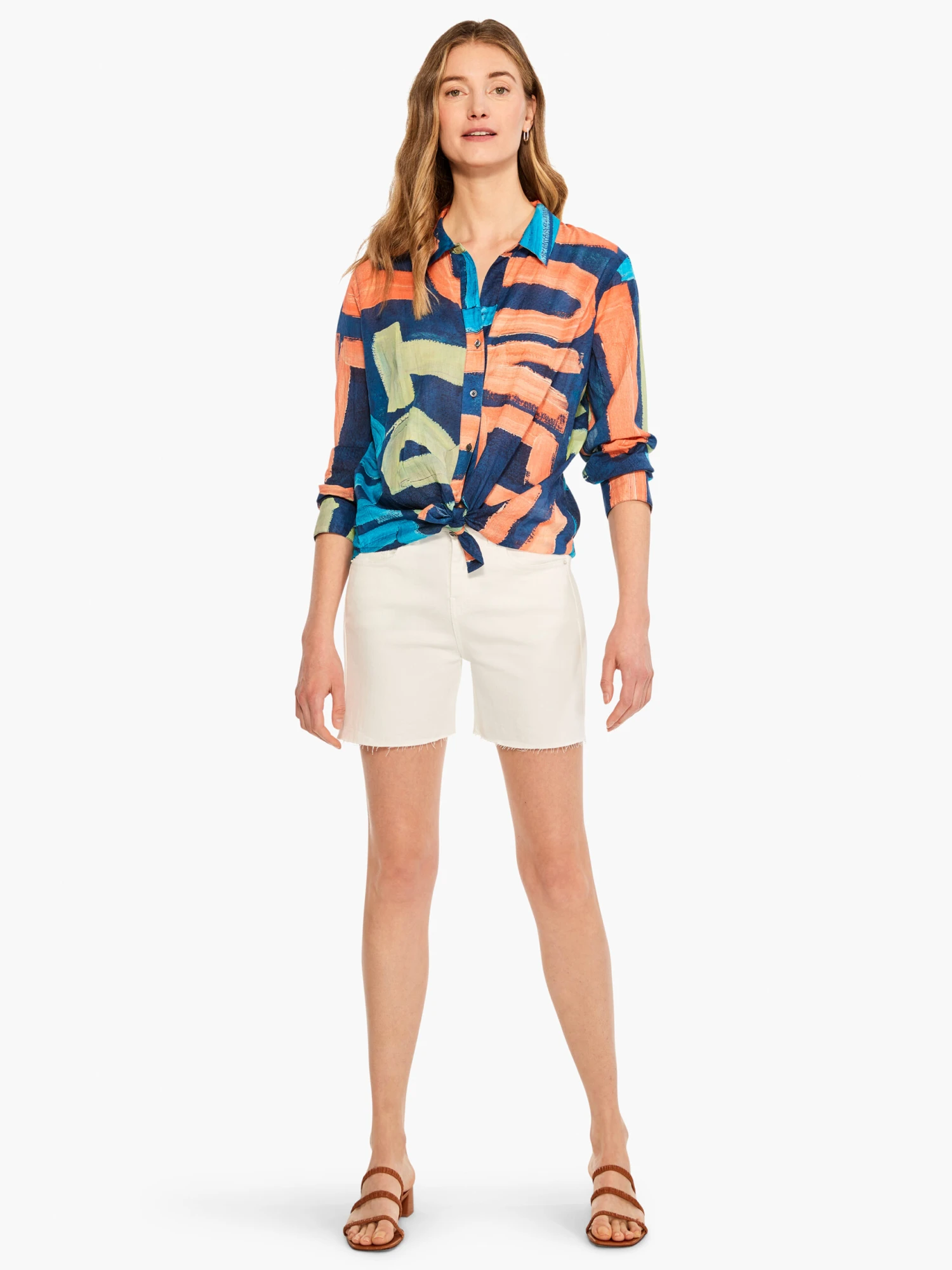 Love Art Joy Crinkle Shirt INDIGO MULTI 7 Love Art Joy Crinkle Shirt INDIGO MULTI - Image 5