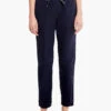 Cotton Poplin Relaxed Ankle Pant DARK INDIGO
