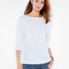 NZT 3/4 Sleeve Boat Tee PAPER WHITE -Varley Shop NZTESS1004PWHPRODUCT 01