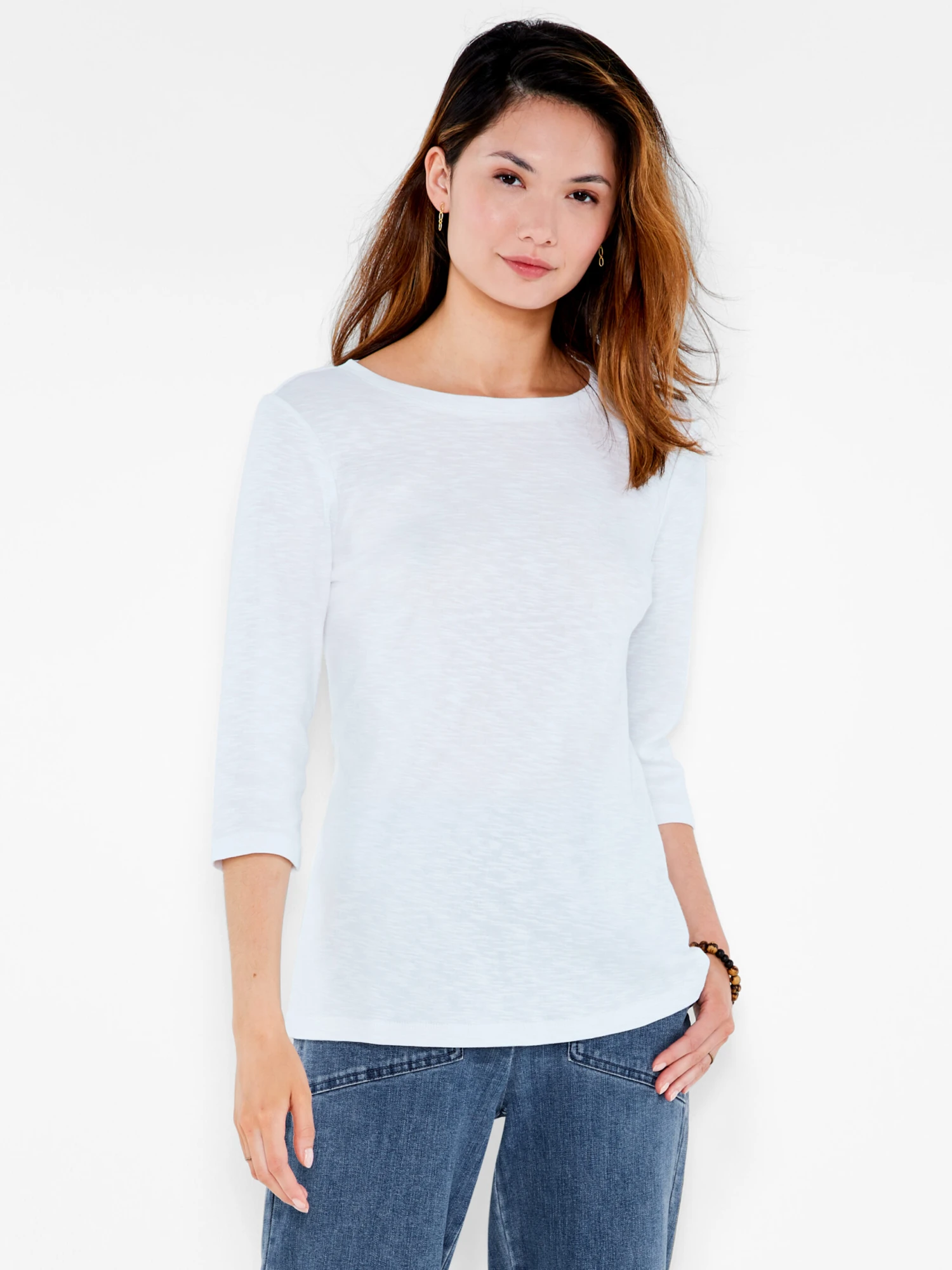 NZT 3/4 Sleeve Boat Tee PAPER WHITE 3 NZT 3/4 Sleeve Boat Tee PAPER WHITE