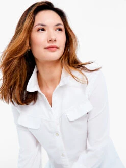 NZT Long Sleeve Angled Pocket Shirt PAPER WHITE -Varley Shop NZTESS1019PWHPRODUCT 05