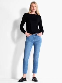 NZT Sweet Dreams Ruched Sleeve Crew Neck -Varley Shop NZTF232037BLXPRODUCT 04