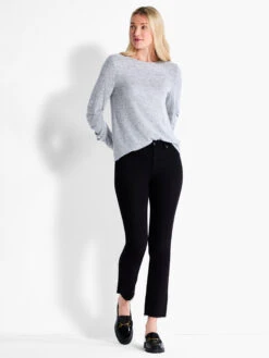 NZT Sweet Dreams Ruched Sleeve Crew Neck GREY MIX -Varley Shop NZTF232037GRMPRODUCT 04