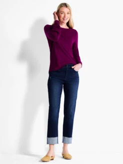NZT Sweet Dreams Ruched Sleeve Crew Neck MULBERRY -Varley Shop NZTF232037MULPRODUCT 04