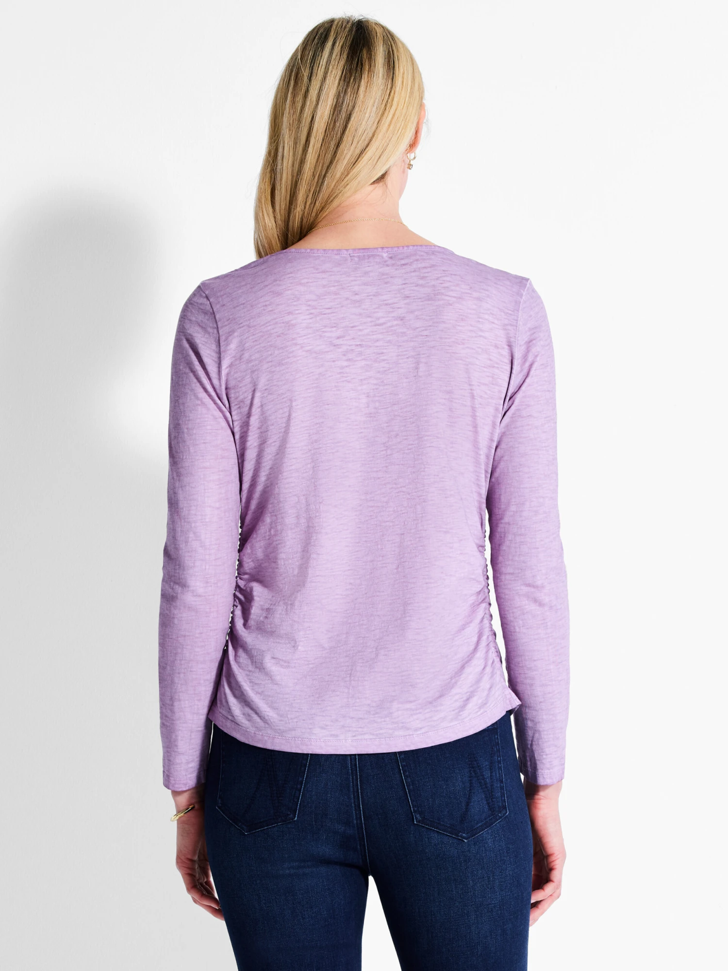 NZT Long Sleeve V-Neck Ruched Tee 5 NZT Long Sleeve V-Neck Ruched Tee - Image 3