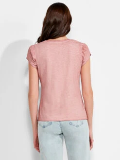 NZT Short Sleeve Tulip Sleeve Scoop Tee GINGER ROSE -Varley Shop NZTM232014GREPRODUCT 03