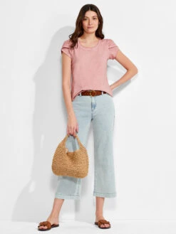 NZT Short Sleeve Tulip Sleeve Scoop Tee GINGER ROSE -Varley Shop NZTM232014GREPRODUCT 04