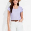 NZT Short Sleeve Tulip Sleeve Scoop Tee JUICY VIOLET -Varley Shop NZTM232014JVLPRODUCT 01
