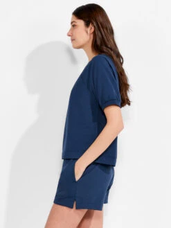 NZT Short Sleeve Round Neck French Terry Top -Varley Shop NZTM232017DIDPRODUCT 02