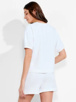 NZT Short Sleeve Round Neck French Terry Top PAPER WHITE -Varley Shop NZTM232017PWHPRODUCT 03