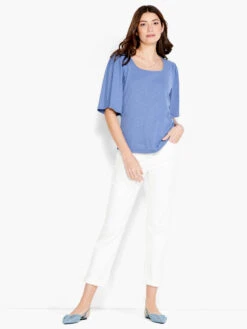 NZT Square Neck Flutter Sleeve Tee -Varley Shop NZTS231017CFLPRODUCT 04