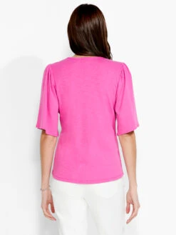 NZT Square Neck Flutter Sleeve Tee FREESIA -Varley Shop NZTS231017FREPRODUCT 03