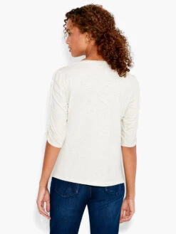 NZT Ruched Elbow Sleeve Split Neck -Varley Shop NZTS231026CBSPRODUCT 03