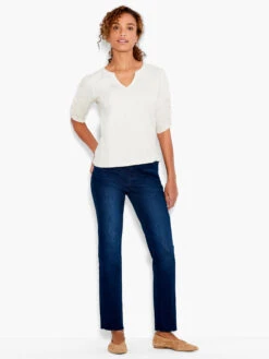 NZT Ruched Elbow Sleeve Split Neck -Varley Shop NZTS231026CBSPRODUCT 04