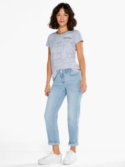 NZT Crew Neck Short Sleeve Stripe Tee BLUE MULTI -Varley Shop NZTS231027BLTPRODUCT 04