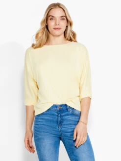 NZT Boat Neck Dolman Sleeve Tee CHAMOMILE
