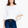 NZT Boat Neck Dolman Sleeve Tee PAPER WHITE -Varley Shop NZTS231035PWHPRODUCT 01