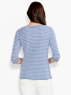 NZT 3/4 Sleeve Stripe Boat Tee 8 NZT 3/4 Sleeve Stripe Boat Tee -Varley Shop NZTS231073BLTPRODUCT 03