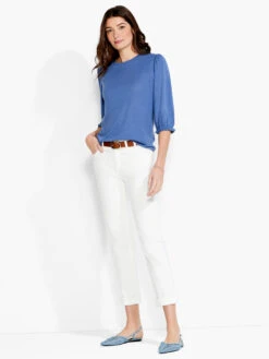 NZT Crew Neck 3/4 Pleated Sleeve Tee HARBOR BLUE -Varley Shop NZTS231088HBBPRODUCT 04