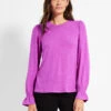 NZT Sweet Dreams Femme Sleeve Tee VIVID MAGENTA -Varley Shop NZTW232067VMGPRODUCT 01