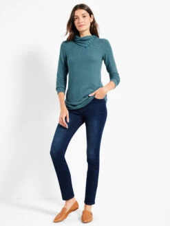 NZT Sweet Dreams Snap Neck Tee TRUE OCEAN -Varley Shop NZTW232069TROPRODUCT 04