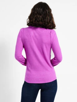 NZT Sweet Dreams Puff Shoulder Layered Top VIVID MAGENTA -Varley Shop NZTW232071VMGPRODUCT 03