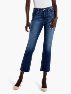 Paige Cindy W/ Raw Hem Jeans MEDIUM WASH