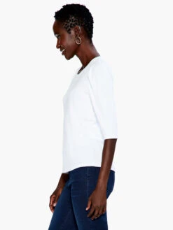 Drapey Rib Puff Sleeve Tee PAPER WHITE -Varley Shop S231009PWHPRODUCT 02