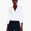 Drapey Rib Collared Top PAPER WHITE 2 Drapey Rib Collared Top PAPER WHITE -Varley Shop S231049PWHPRODUCT 01
